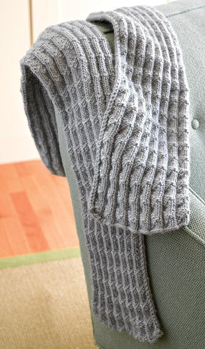 Free Knitting Pattern: Shale Pleated Scarf | Easy Lace Scarf