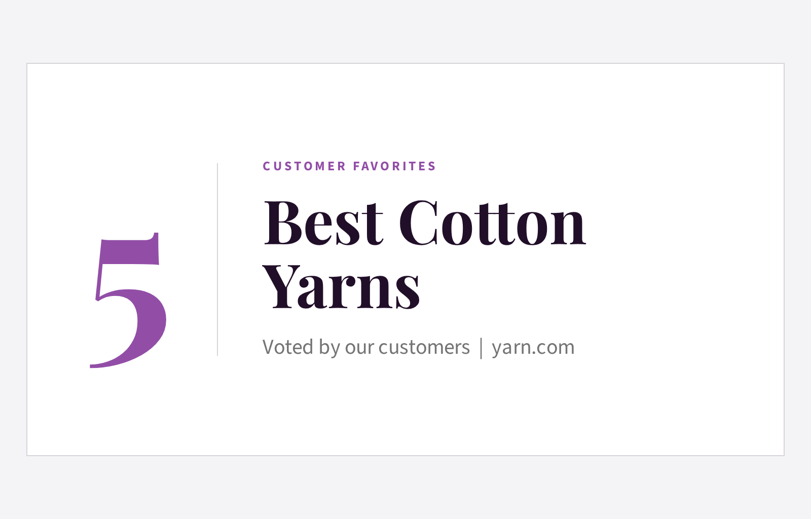 The 5 Best Cotton Yarns, Voted by Our Customers
