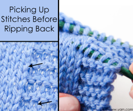 How to Pick Up Stitches Before Ripping Back | Save Your Knitting