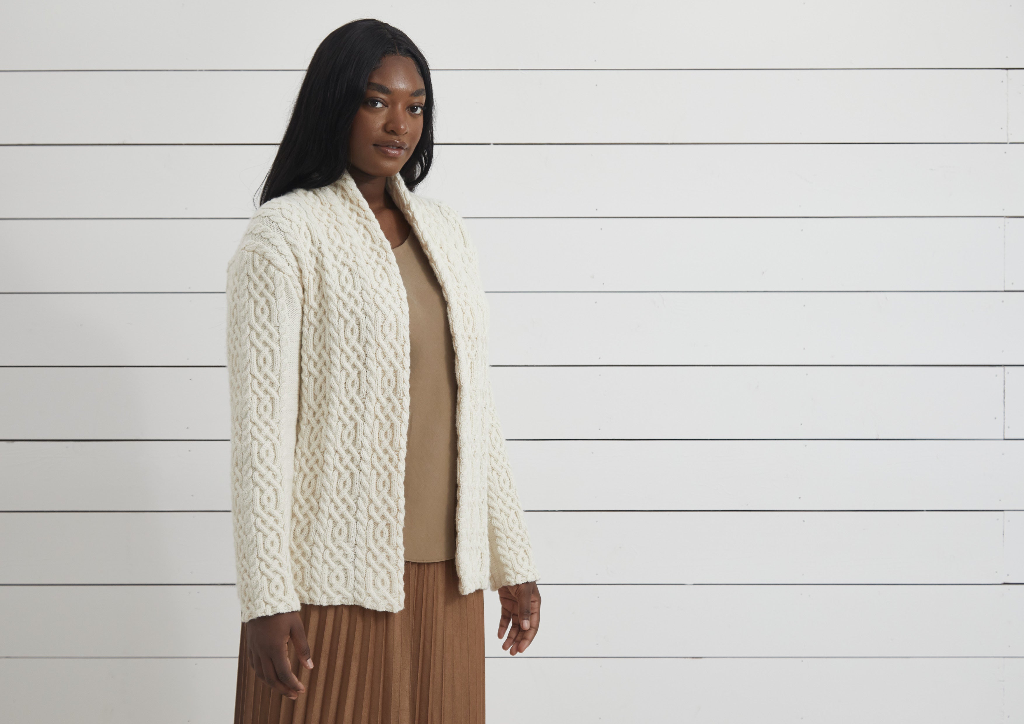 Debbie Bliss Edge to Edge Cabled Jacket Knitting Pattern
