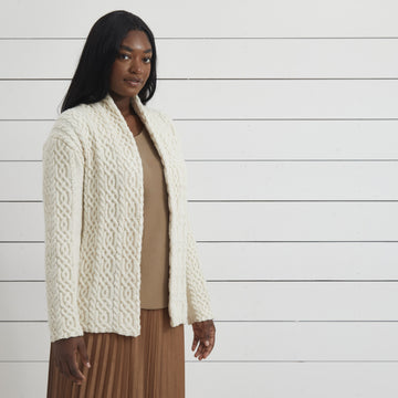Debbie Bliss Edge to Edge Cabled Jacket Knitting Pattern