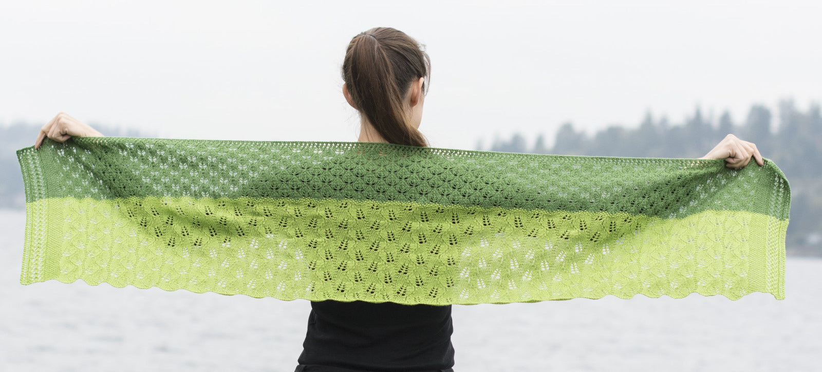 Cascade Yarns FW Leafy Transitions Wrap Knitting Pattern