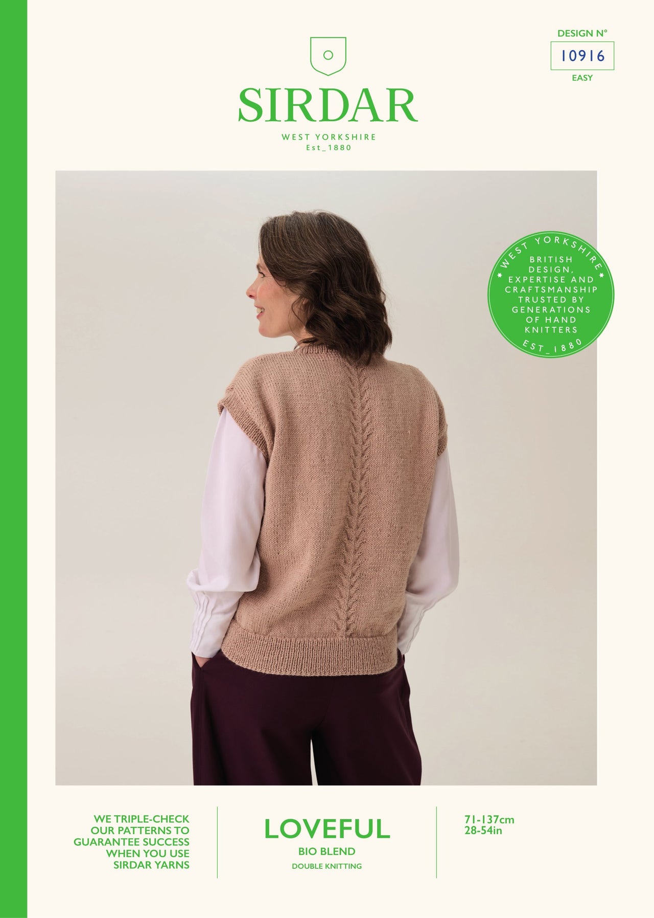 Barley Cable Tank in Sirdar Loveful 100% Bio Blend - 10916 PDF