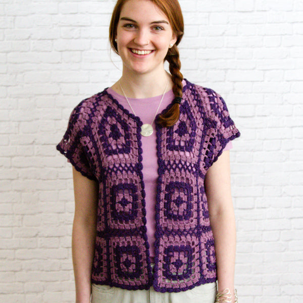 Valley Yarns WEBS Motif Bolero Crochet Pattern