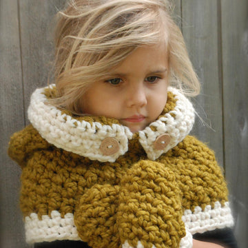 Fern Hood/Mitten Set