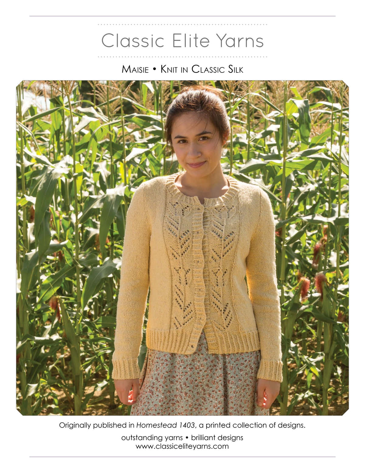 Classic Elite Yarns Maisie Cardigan Knitting Pattern