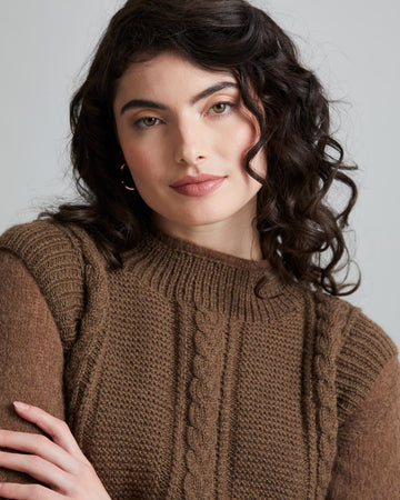 Sylvie in MODE at Rowan Alpaca Wool