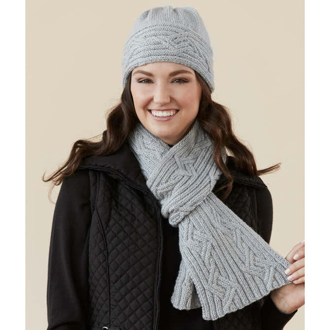 Tahki Yarns Branson Hat and Scarf Knitting Pattern