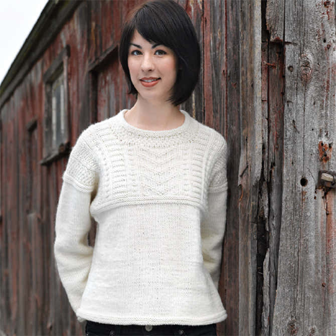 Valley Yarns Five College Sweater Knitting Pattern