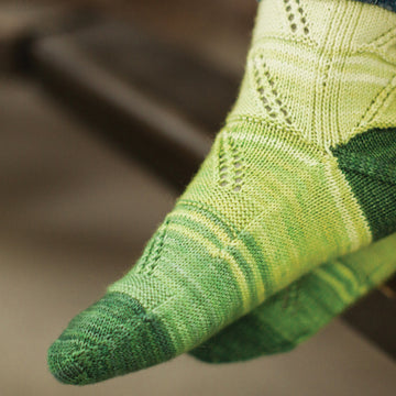 SweetGeorgia Unfurling Leaves Socks Knitting Pattern