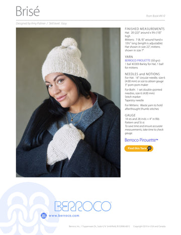Berroco Bris? Hat Knitting Pattern