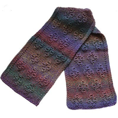 Jojoland Fringed Orchid Scarf Knitting Pattern