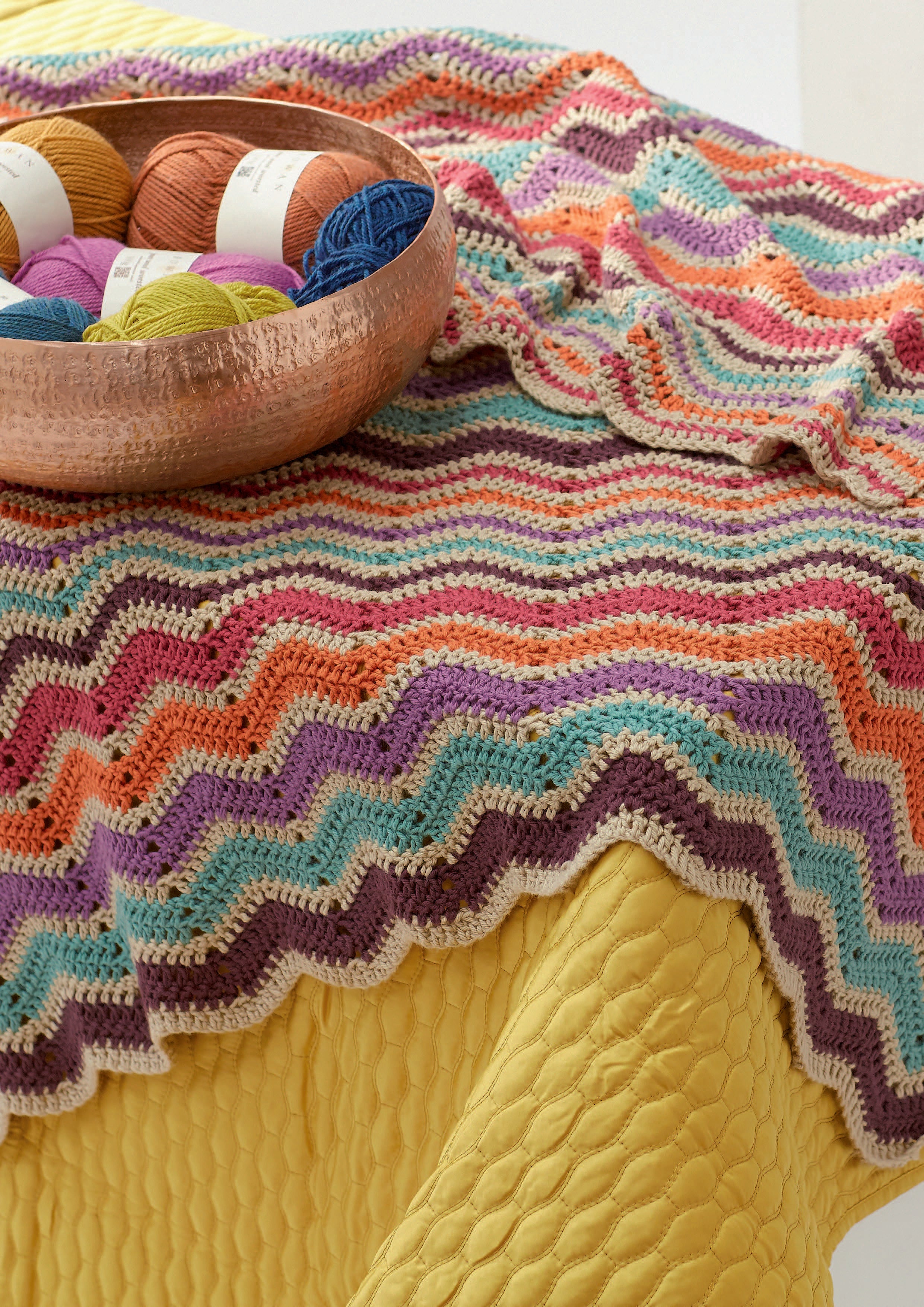 Rowan Chevron Crochet Blanket Pattern