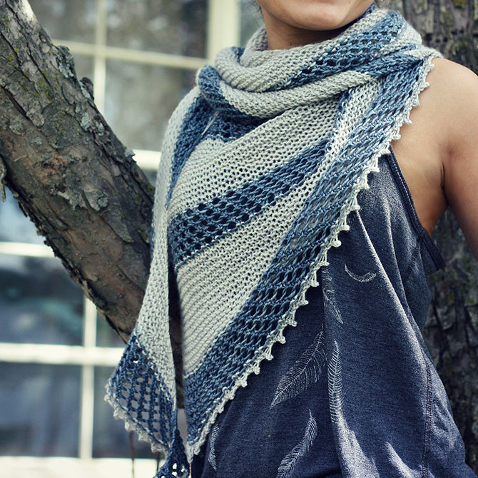 Wonderland Yarns Mesh-enger Shawl Wrap Knitting Pattern