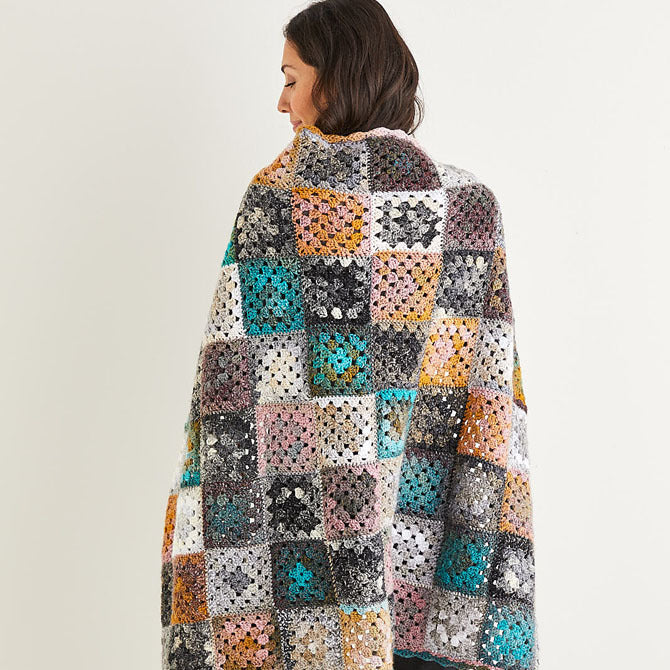 Sirdar Crochet Granny Square Blanket Pattern