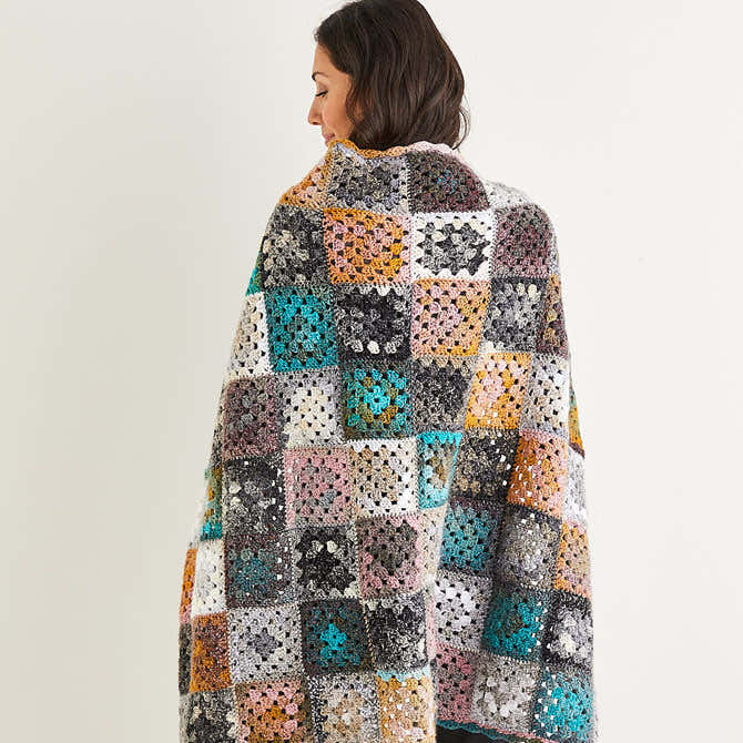 Sirdar Crochet Granny Square Blanket Pattern