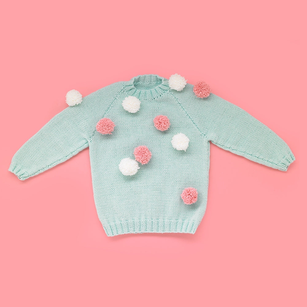 Paintbox Yarns Jingle Pom Jumper Knitting Pattern
