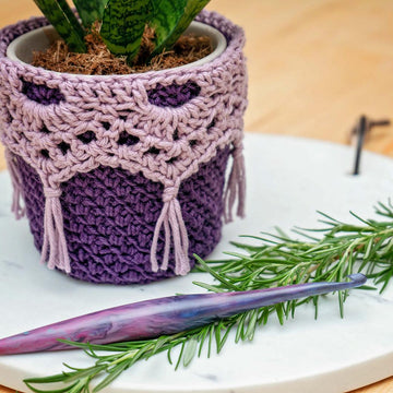 Lace Top Crochet Basket