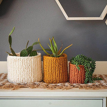 Herringbone Crochet Basket
