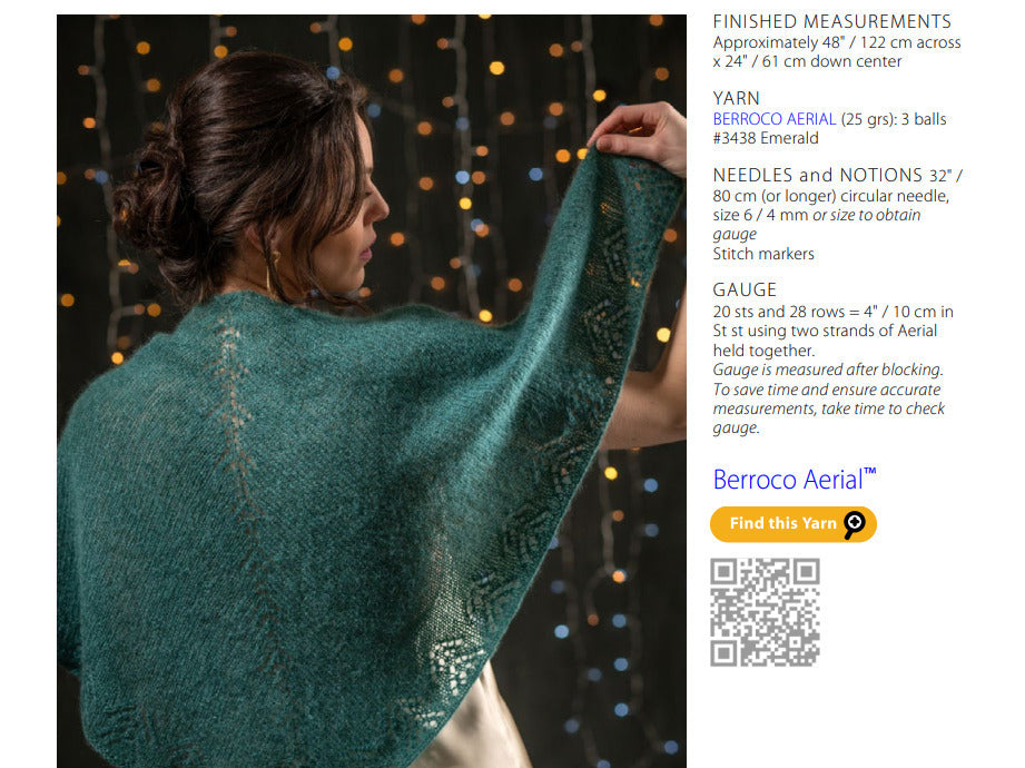 Nikini Shawl Wrap Knitting Pattern