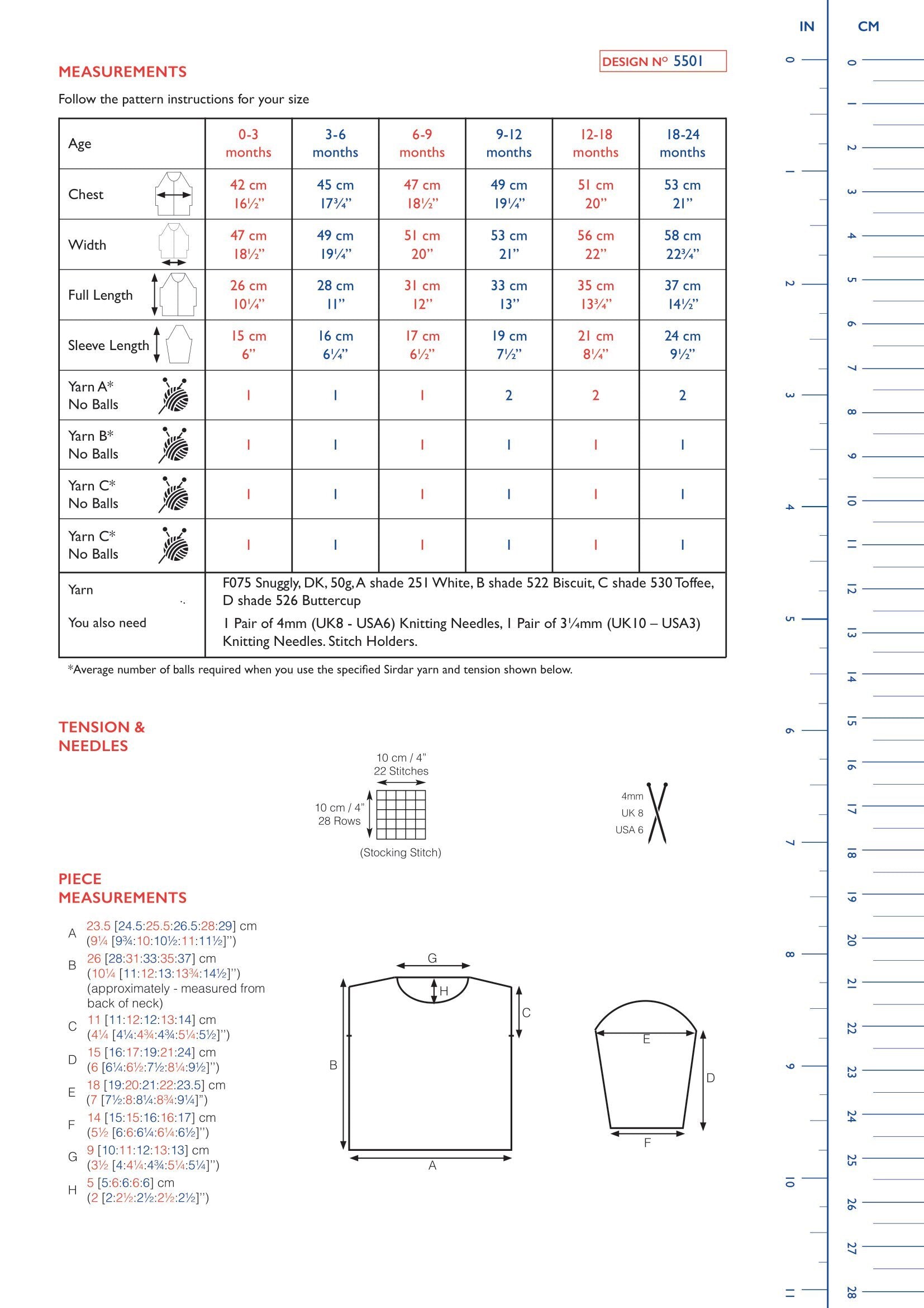 Sirdar Sandy Feet Pocket Sweater Jumper Knitting Pattern