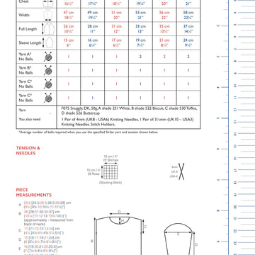 Sirdar Sandy Feet Pocket Sweater Jumper Knitting Pattern
