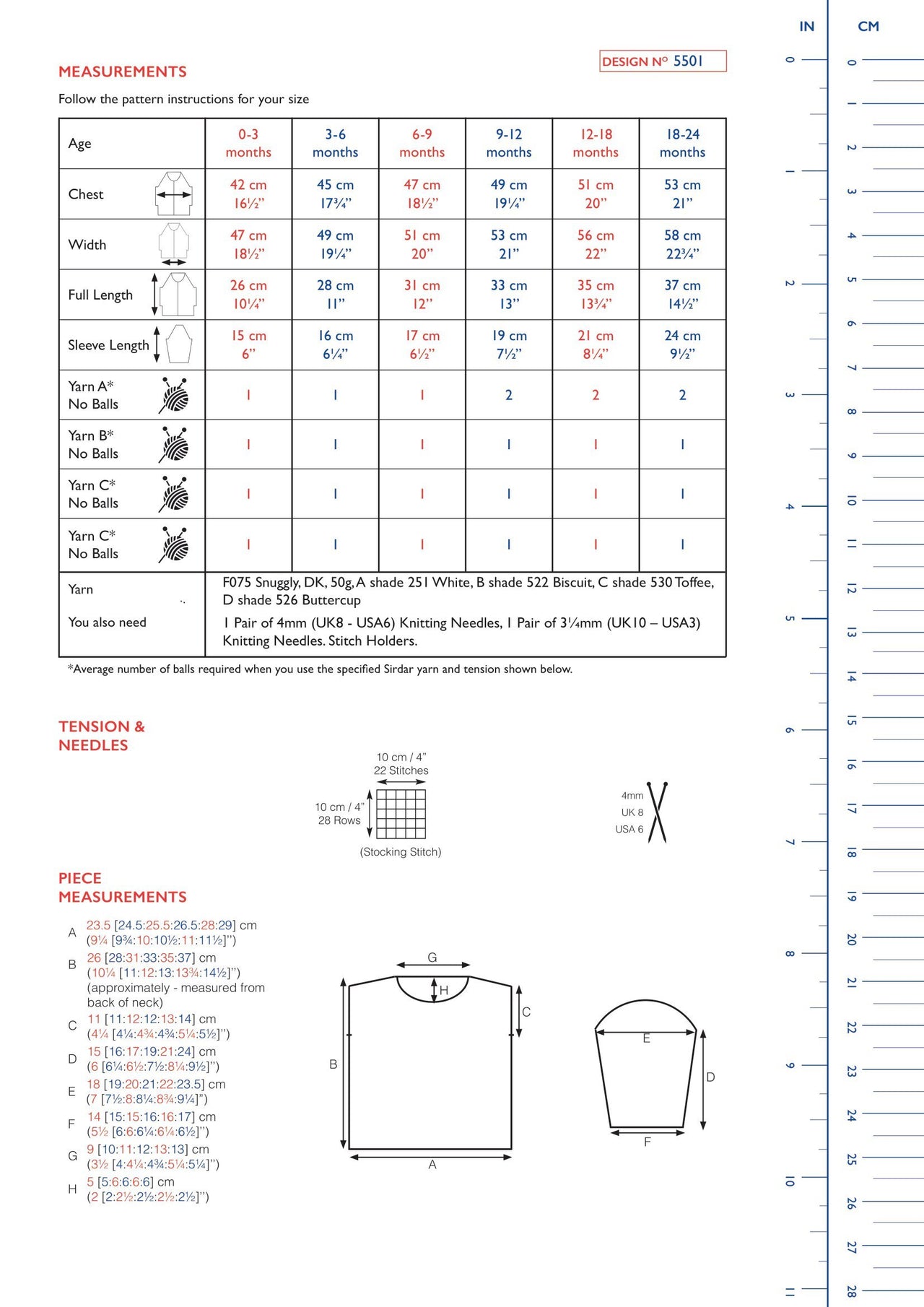 Sirdar Sandy Feet Pocket Sweater Jumper Knitting Pattern