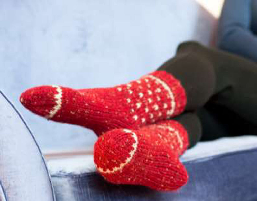 Adult Fairisle Socks Knitting Pattern