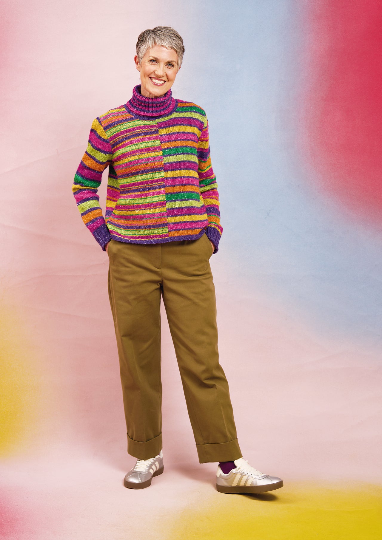 Stripes Galore In Rowan Kaffe Fassett Felted Tweed Knitting