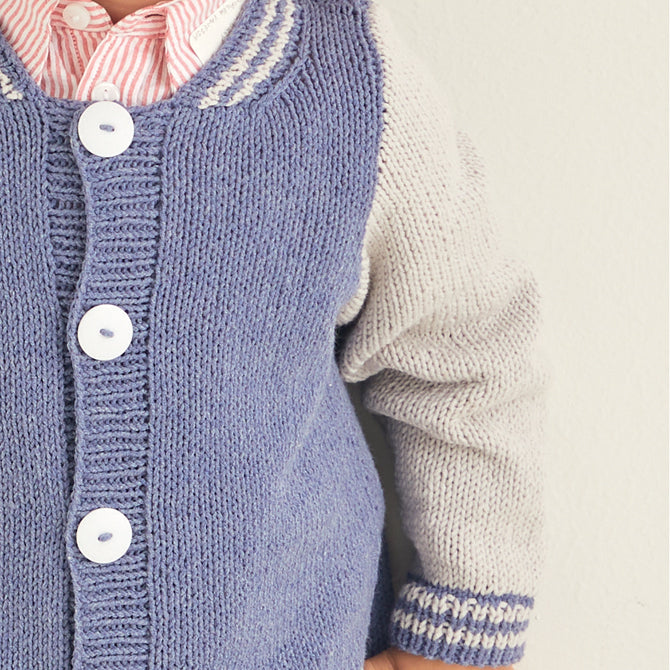 Sirdar Varsity Jacket Cardigan Knitting Pattern