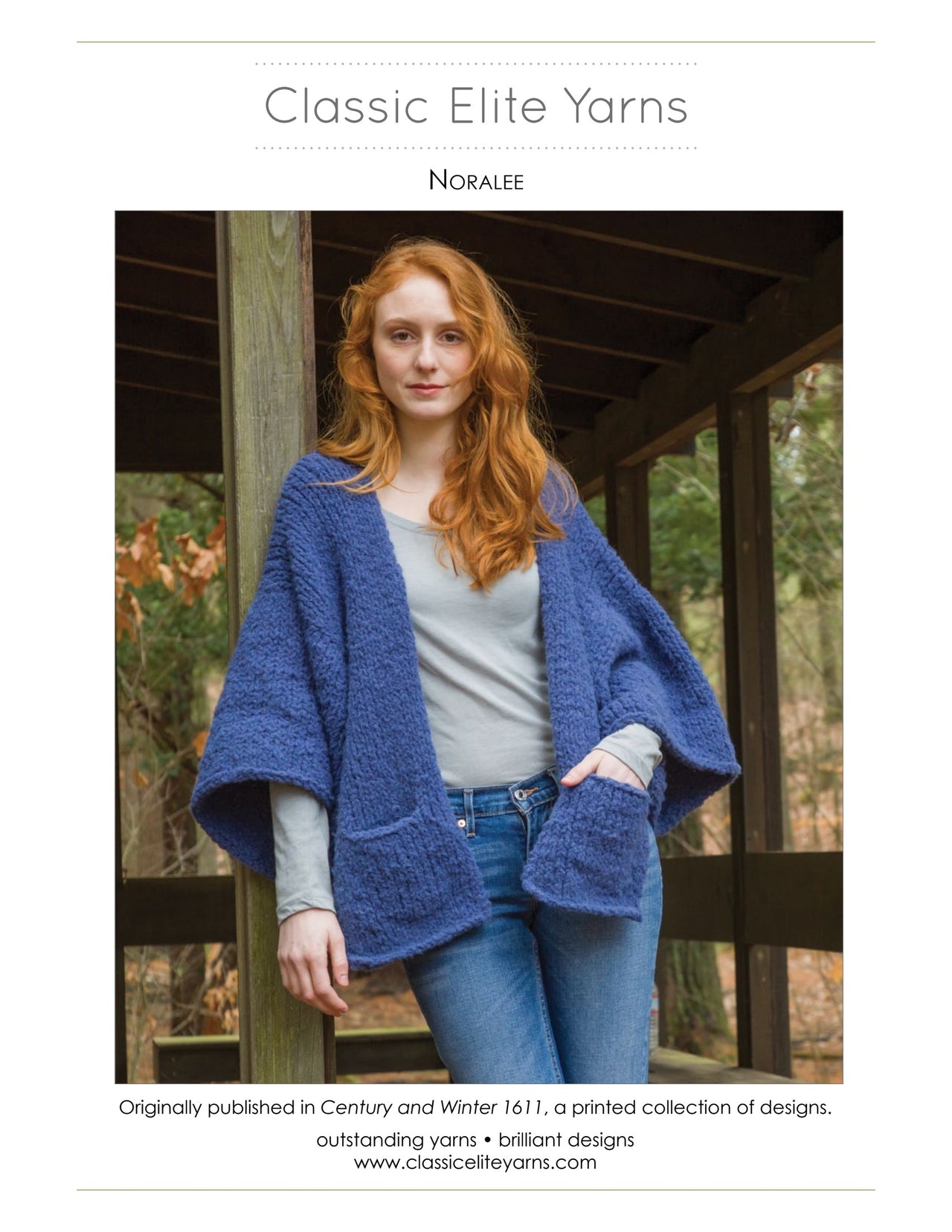 Classic Elite Yarns Noralee Cardigan Knitting Pattern