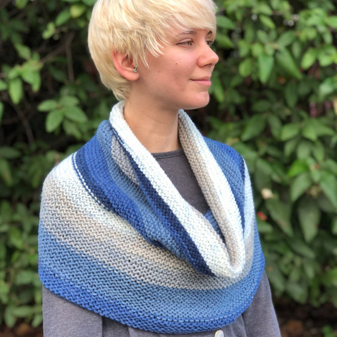 Plymouth Yarn Big Garter Cowl Knitting Pattern