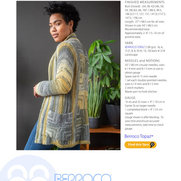 Berroco Liva Cardigan Knitting Pattern