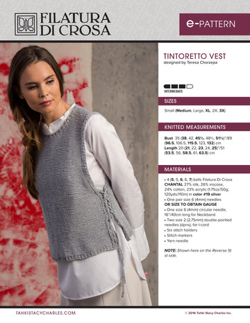 Filatura Di Crosa Tintoretto Vest Knitting Pattern