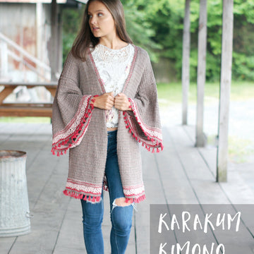 Universal Yarn Karakum Kimono Coat Knitting Pattern