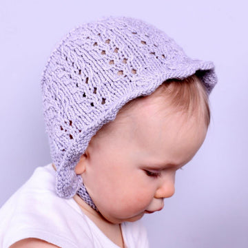 Baby Bonnet in Plymouth Yarn Cashmere De Cotone - f713 - PDF