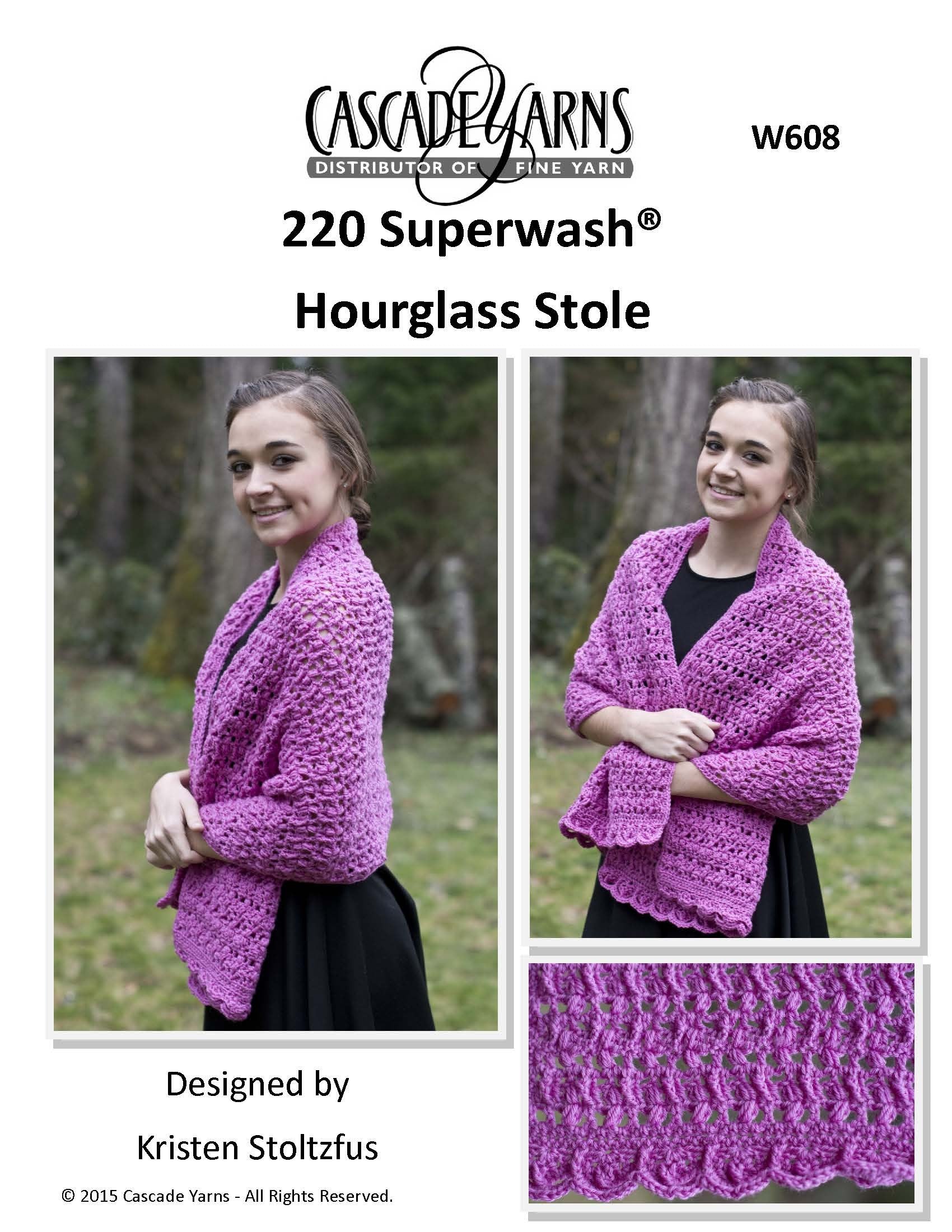 Cascade Yarns Hourglass Stole Cowl Crochet Pattern