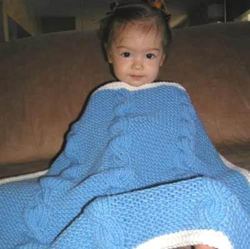 #43 Chunky Cabled Baby Blanket