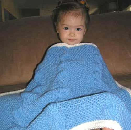#43 Chunky Cabled Baby Blanket