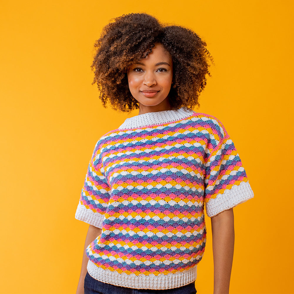 Paintbox Yarns Shell Stitch Tee Crochet Pattern