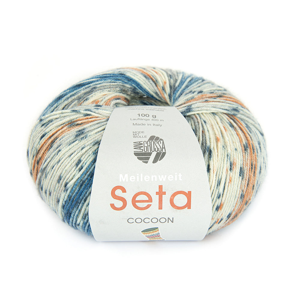 Lana Grossa Meilenweit 100 Seta Cocoon Yarn - Wool 4 Ply