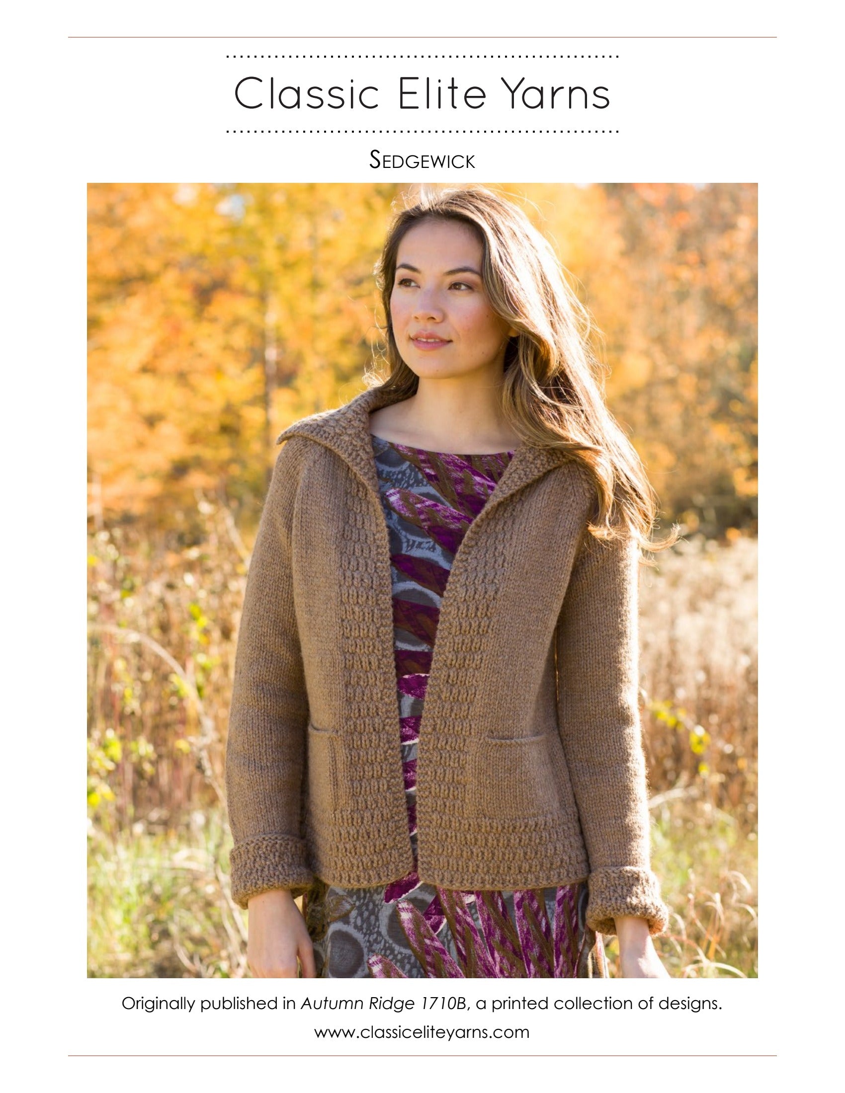 Classic Elite Yarns Sedgewick Cardigan Knitting Pattern