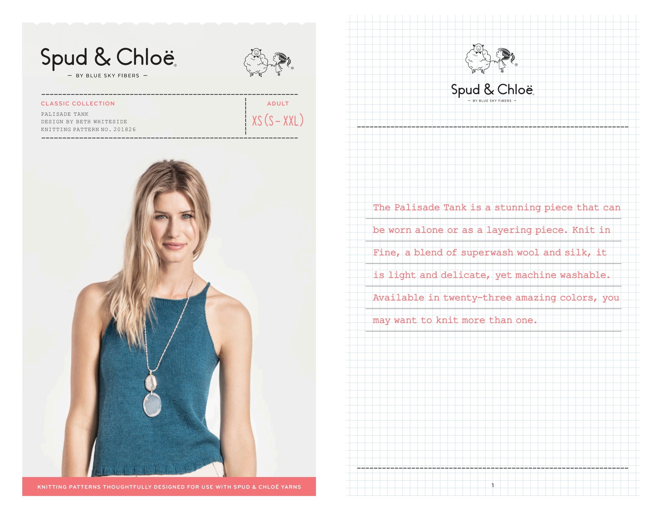 Spud & Chloe by Blue Sky Fibers Palisade Tank Knitting
