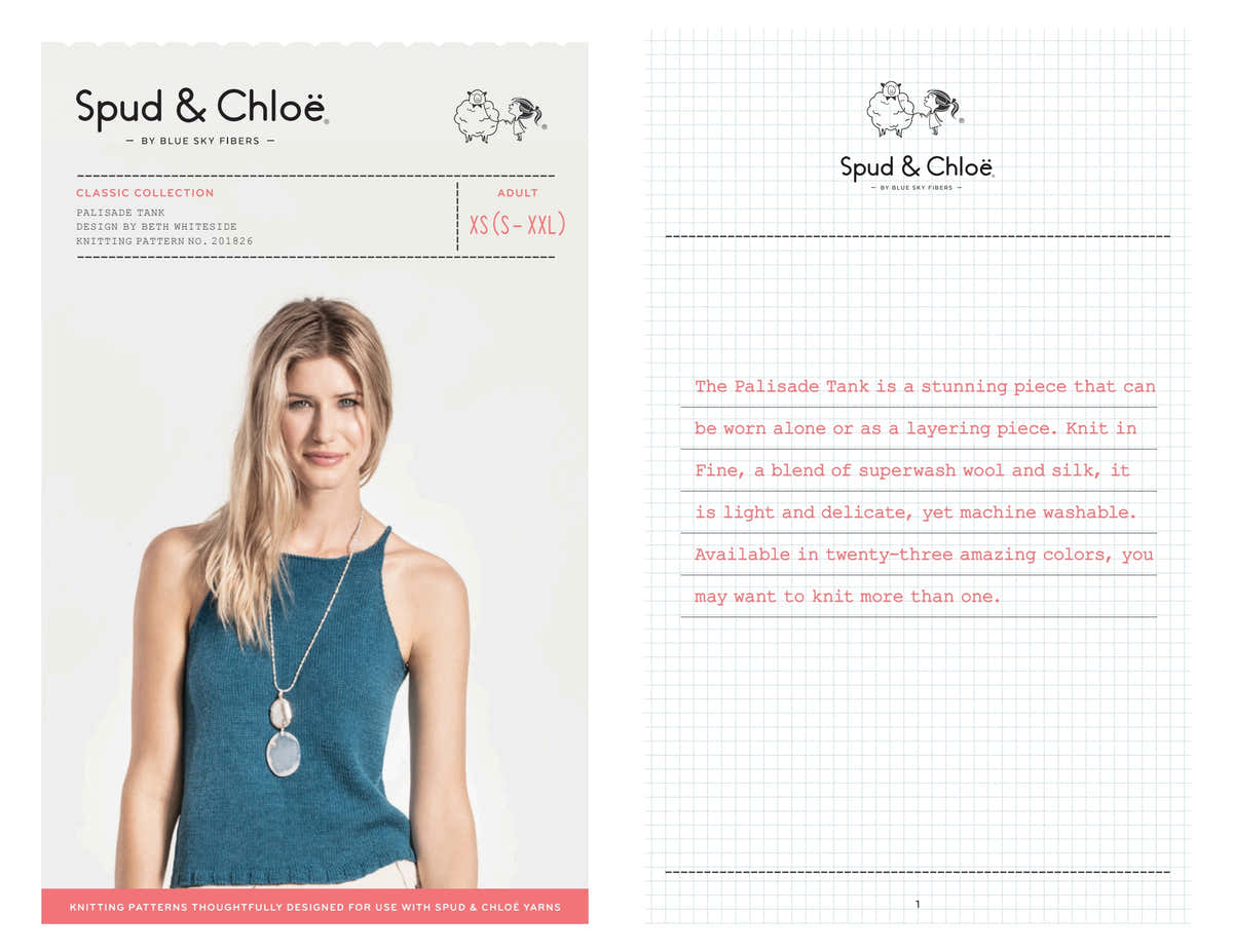 Spud & Chloe by Blue Sky Fibers Palisade Tank Knitting