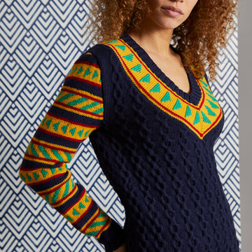 MillaMia Hedda V Neck Jumper Knitting Pattern