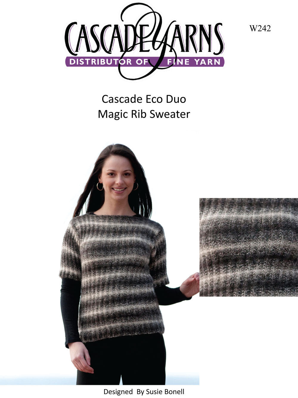 Magic Rib Sweater in Cascade Eco Duo - W242 - Free PDF