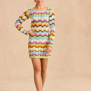 Sirdar Cheeky Chevron Mini Dress Crochet Pattern
