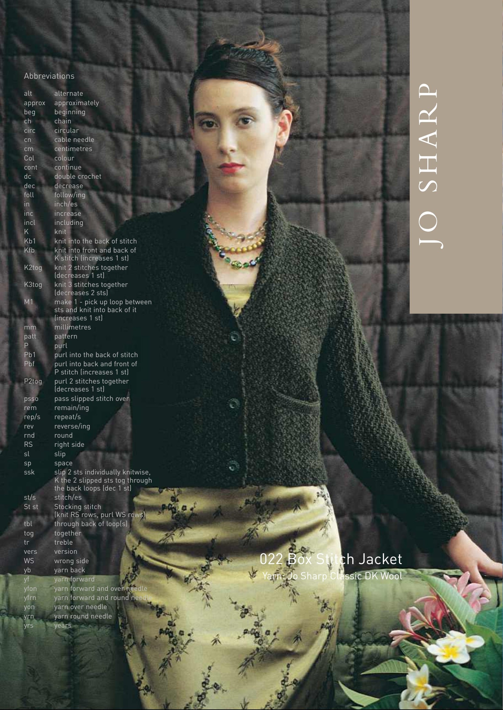 Jo Sharp Box Stitch Jacket and Coat Knitting Pattern
