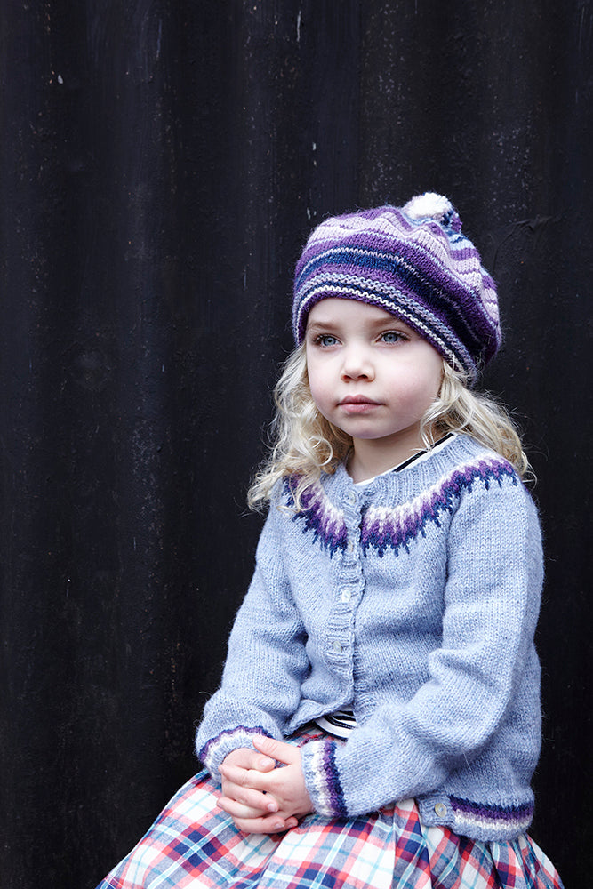Debbie Bliss Agnes Cardigan & Beret Knitting Pattern