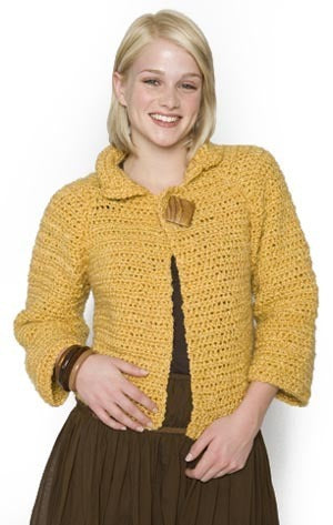 Knitting Matinee 'Swing' Jacket in Lion Brand Homespun - 60468 PDF